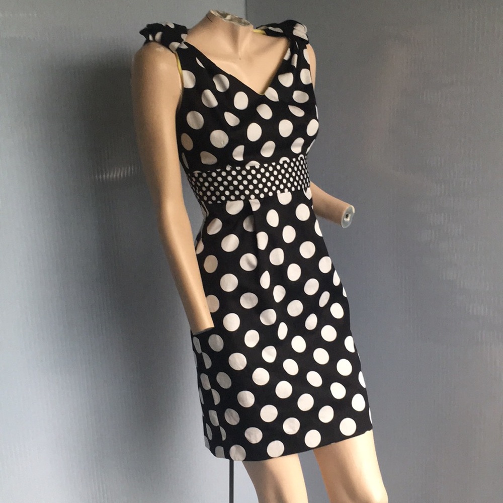 CHETTA B - Polka Dot Pencil Skirt Dress